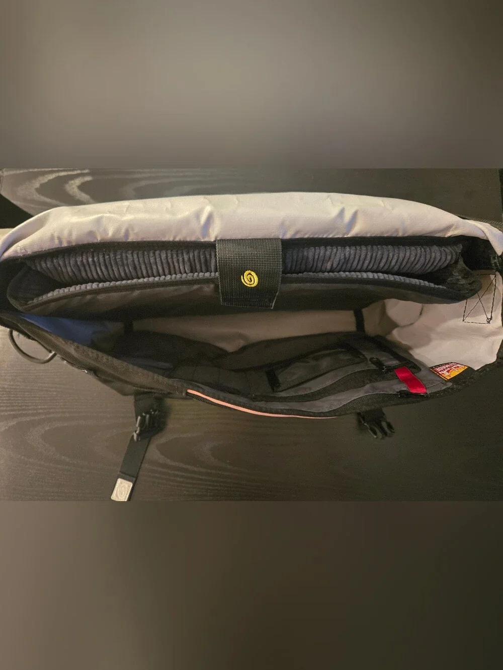 Timbuk2 Black and Pink Classic Laptop Messenger Bag